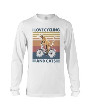 cycling and cat Long Sleeve Tee tile