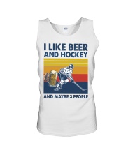 Hockey I Like Beer Unisex Tank tile
