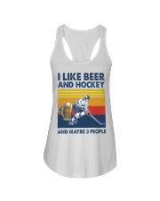 Hockey I Like Beer Ladies Flowy Tank tile