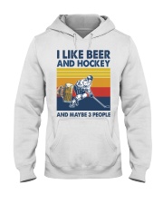 Hockey I Like Beer Hooded Sweatshirt tile