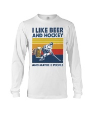 Hockey I Like Beer Long Sleeve Tee tile