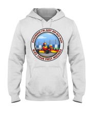 assuming-old man kart-racing Hooded Sweatshirt front