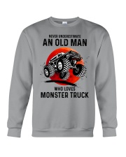 monster truck old man never Crewneck Sweatshirt tile