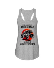 monster truck old man never Ladies Flowy Tank tile