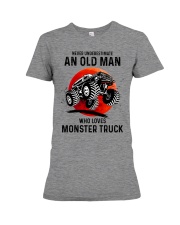 monster truck old man never Premium Fit Ladies Tee tile