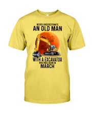03 excavator old man color Premium Fit Mens Tee tile