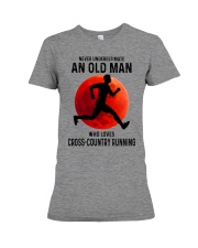 cross country running old man Premium Fit Ladies Tee tile