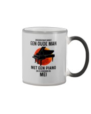 05 piano old man dutch Color Changing Mug tile