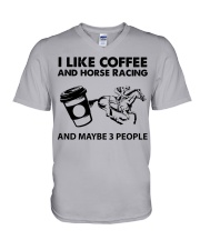 like-coffee-Horse-Racing V-Neck T-Shirt tile