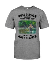 most old men Fly fishing Premium Fit Mens Tee tile