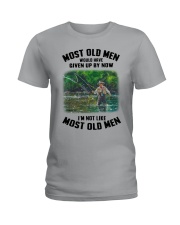 most old men Fly fishing Ladies T-Shirt tile