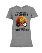 track cycling old man Premium Fit Ladies Tee tile