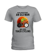 track cycling old man Ladies T-Shirt tile