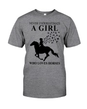 horses never girl Classic T-Shirt front