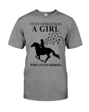 horses never girl Premium Fit Mens Tee tile