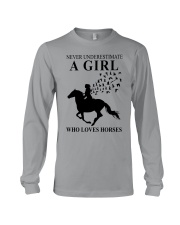 horses never girl Long Sleeve Tee tile