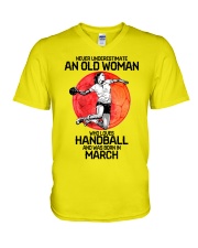3 handball V-Neck T-Shirt tile