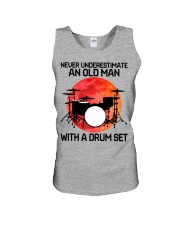07 hat drum set old man Unisex Tank tile