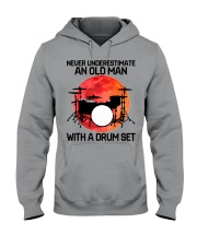 07 hat drum set old man Hooded Sweatshirt tile