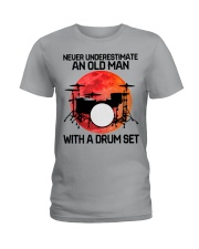 07 hat drum set old man Ladies T-Shirt tile