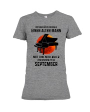 09 piano old man german Premium Fit Ladies Tee tile