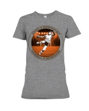 SCHOOL IS handball Premium Fit Ladies Tee tile