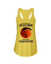 parachuting old man Ladies Flowy Tank tile