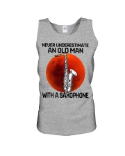 04 hat saxophone old man Unisex Tank tile