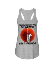04 hat saxophone old man Ladies Flowy Tank tile