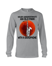 04 hat saxophone old man Long Sleeve Tee tile