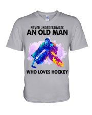 never hockey V-Neck T-Shirt tile