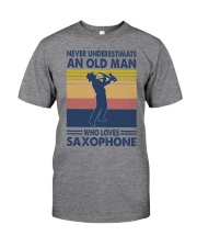 saxophone oldman vintage Classic T-Shirt front