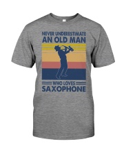 saxophone oldman vintage Premium Fit Mens Tee tile