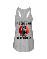 03 hat camera old man Ladies Flowy Tank tile