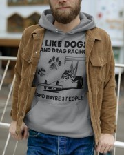 Drag Racing Like Dogs Hooded Sweatshirt apparel-hooded-sweatshirt-lifestyle-front-113