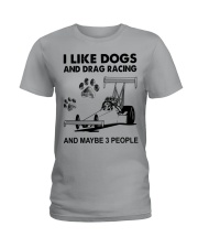 Drag Racing Like Dogs Ladies T-Shirt tile