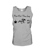 plan for the day-Horse Racing Unisex Tank tile