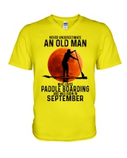 09 paddle boarding V-Neck T-Shirt tile