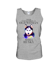 bever underestimate an Husky Unisex Tank tile