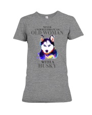 bever underestimate an Husky Premium Fit Ladies Tee tile