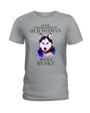 bever underestimate an Husky Ladies T-Shirt tile
