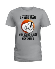 11 boxing old man Ladies T-Shirt tile