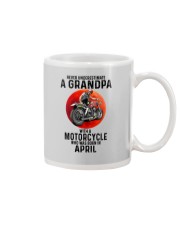 04 BIKER GRANDPA NEVER Mug tile