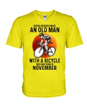 11 cycling never old man V-Neck T-Shirt tile