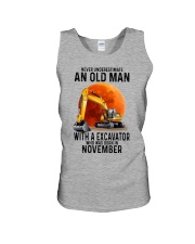 11 excavator old man color Unisex Tank tile