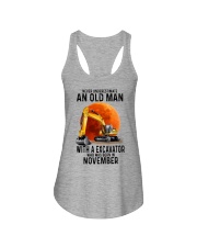 11 excavator old man color Ladies Flowy Tank tile