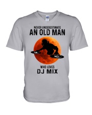 DJ Mix Old Man V-Neck T-Shirt tile