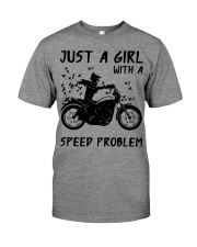 Just a girl motocycle Premium Fit Mens Tee tile
