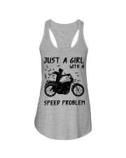 Just a girl motocycle Ladies Flowy Tank tile