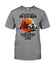 06 Team roping old man Premium Fit Mens Tee tile